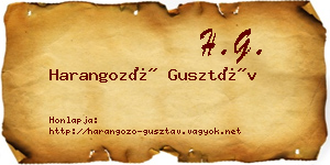 Harangozó Gusztáv névjegykártya