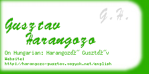 gusztav harangozo business card