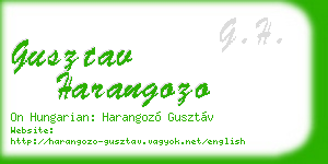 gusztav harangozo business card